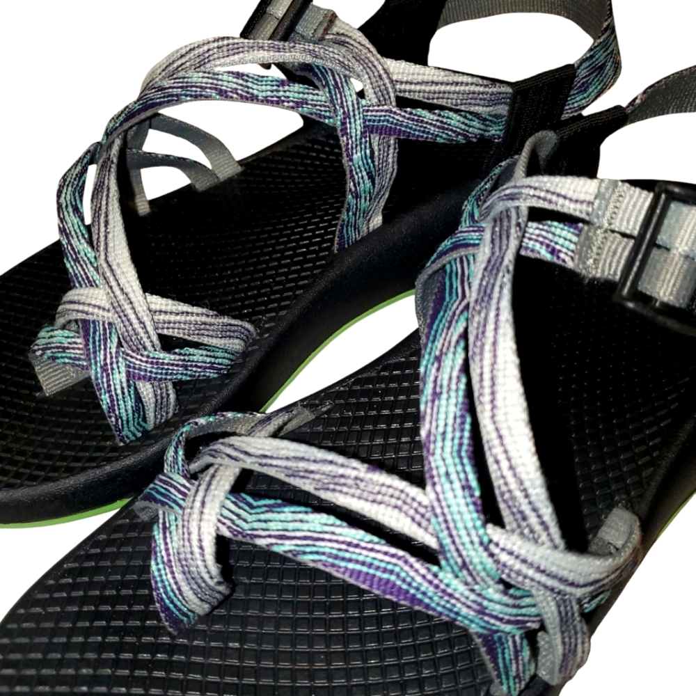 CHACO ZX/2 Sport Classic Purple/Teal Strappy Buckle Vibram Sandals Women's SZ 9 - Picture 3 of 12